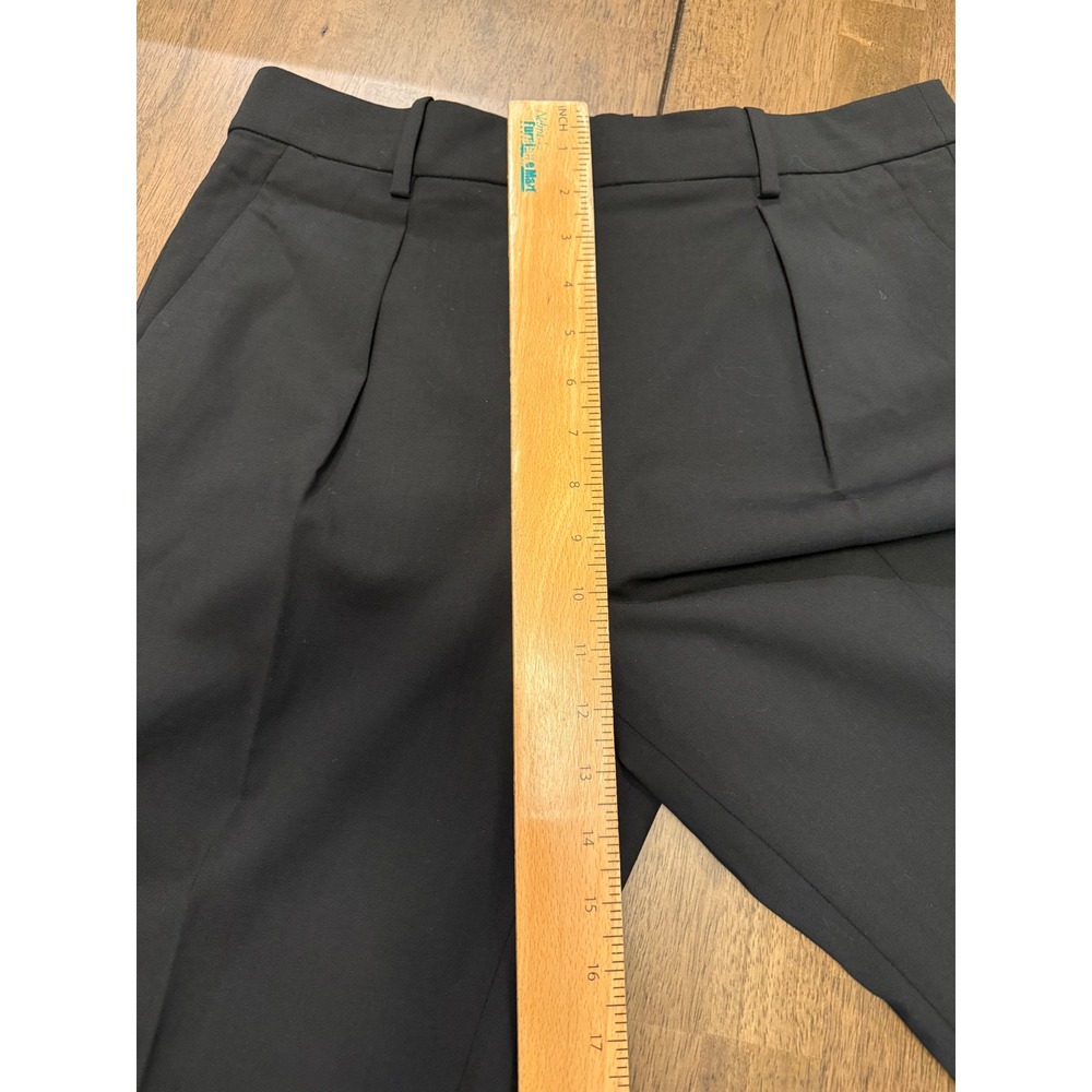 J.Crew Collection Italian Stretch Wool Wide Leg Pleated Pants Black CC493 Size 6 - Picture 4 of 7
